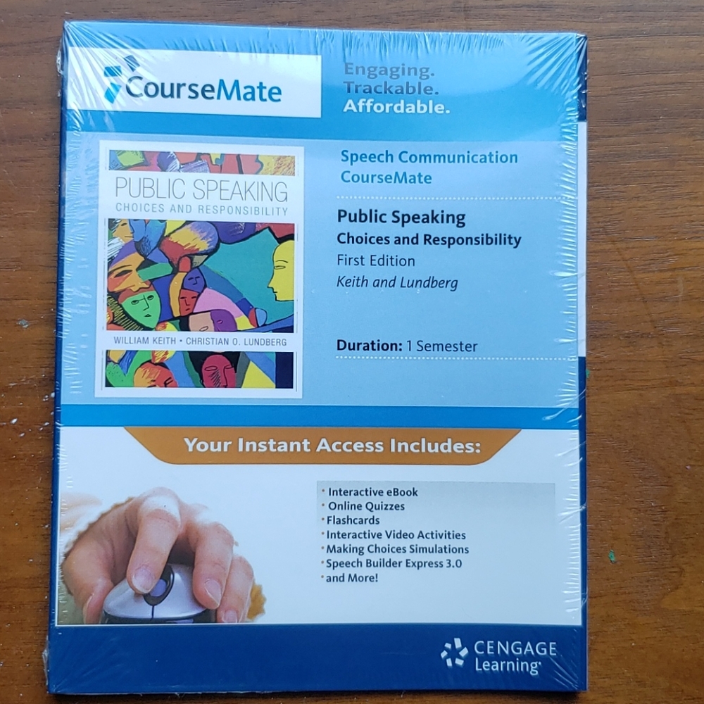 Cengage Learning CourseMate- Public Speaking
